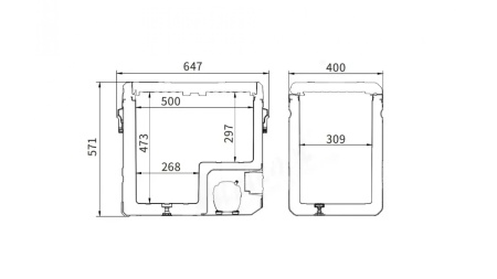 Компрессорный автохолодильник Alpicool TS60 (12/24)